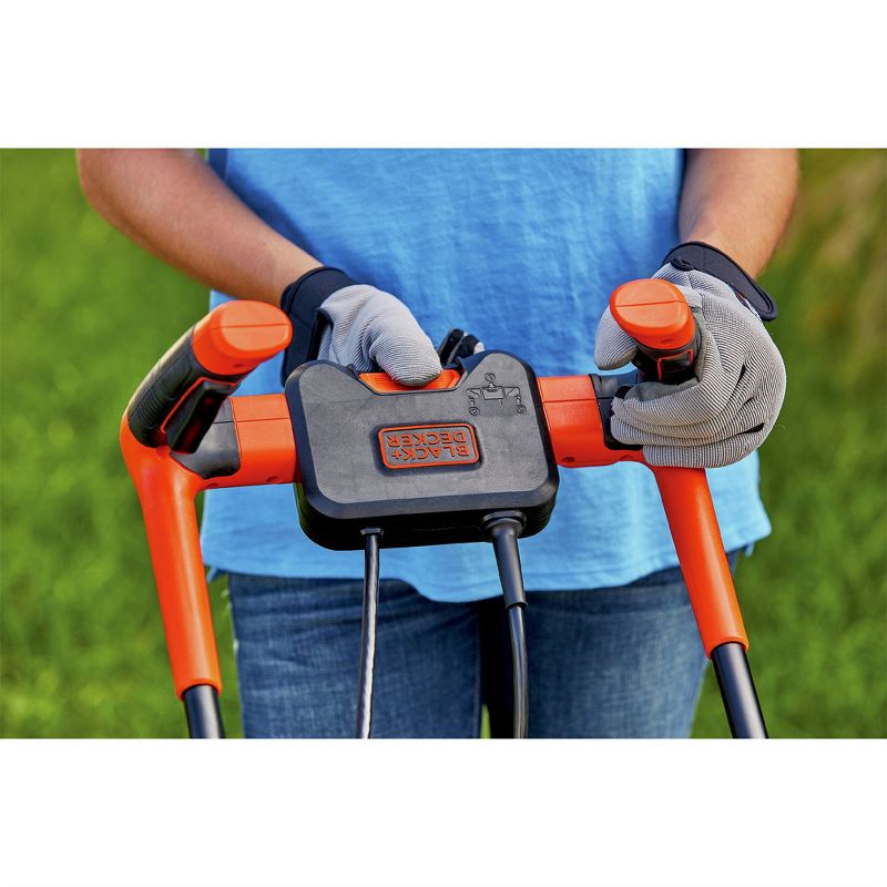 Black & Decker BEMW472BHR 120V 10 Amp Brushed 15 in. Corded Electric Lawn Mower with Comfort Grip Handle