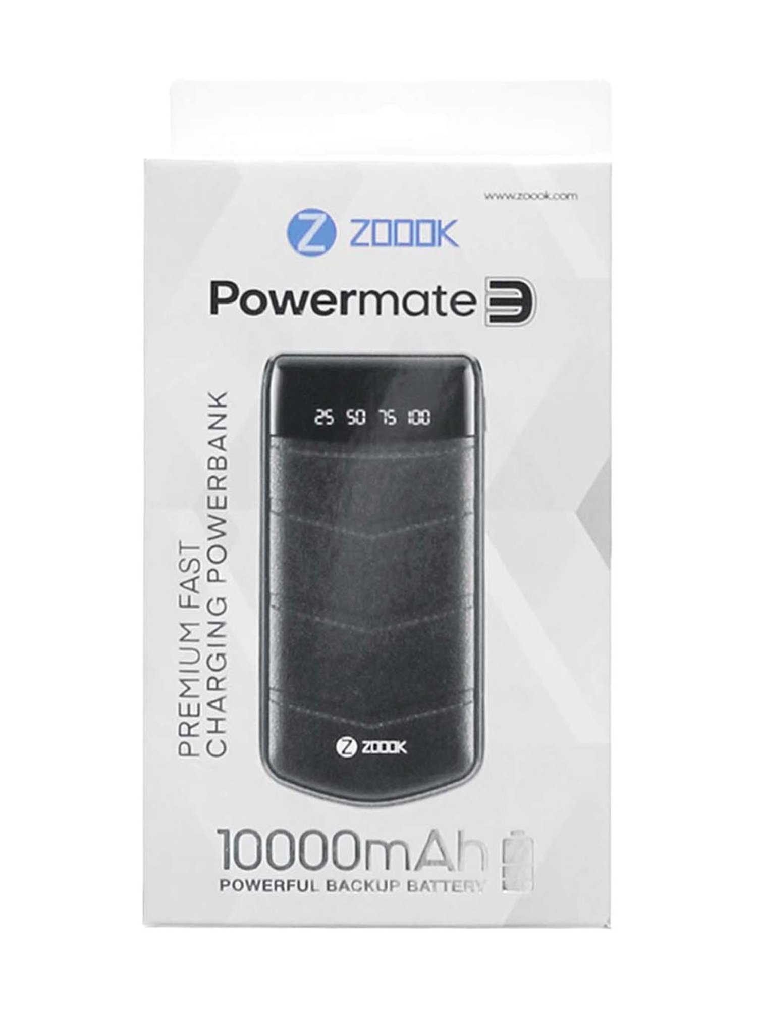 Zoook Powermate 3 10000mAh Dual Output Power Bank (Black)