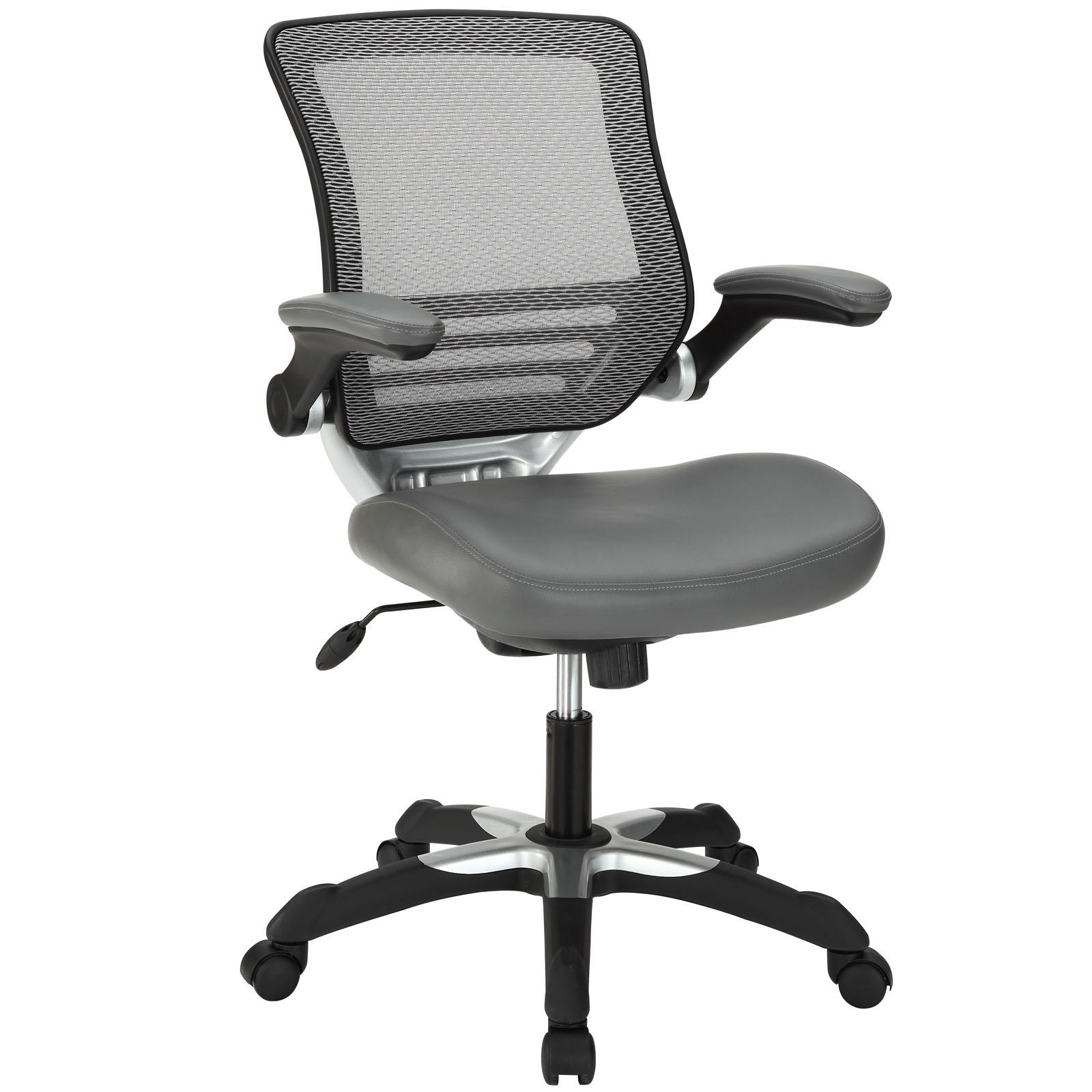 Edge Vinyl Office Chair in Gray