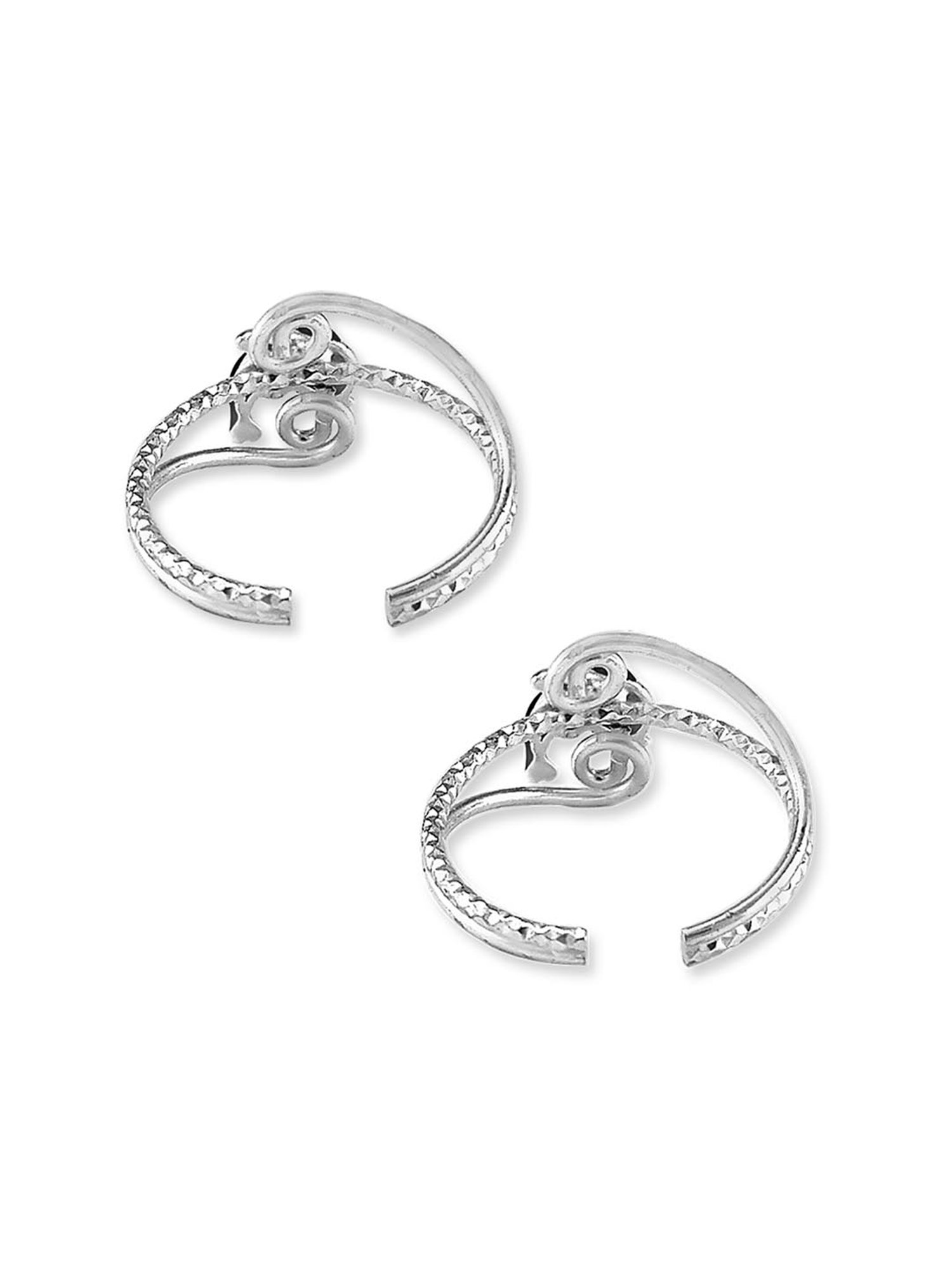Taraash 92.5 Sterling Silver Dolphin Toe Rings for Women