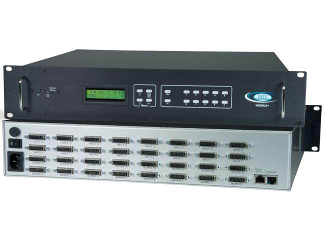NTI SM-16X16-DVI-LCD DVI Video Matrix Switch w/2-Yr Warranty