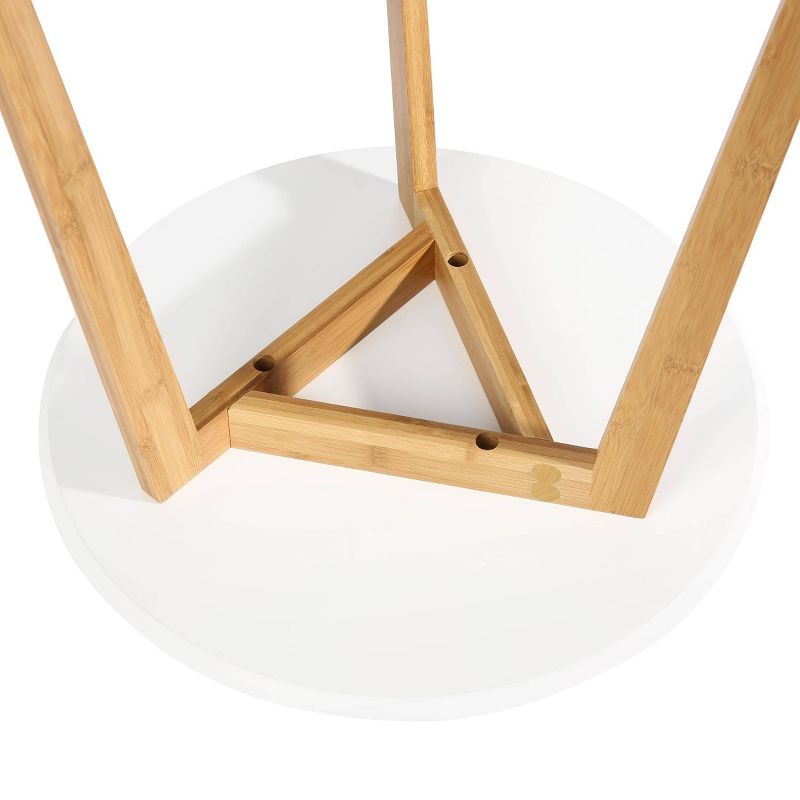 Phoenix Mid Century Wood Side Table White - Edgemod