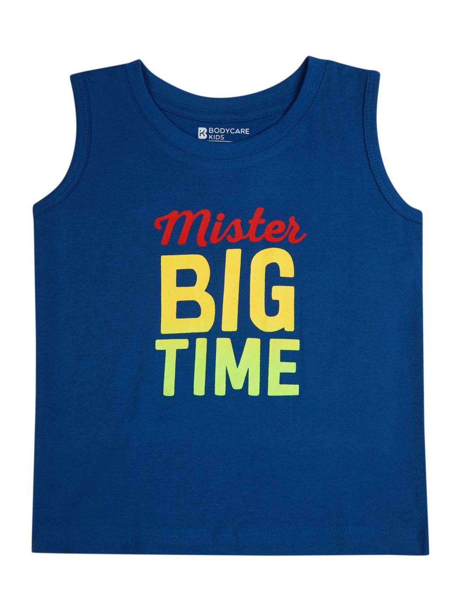 Bodycare Kids True Navy & Grey Cotton Printed T-Shirt Set