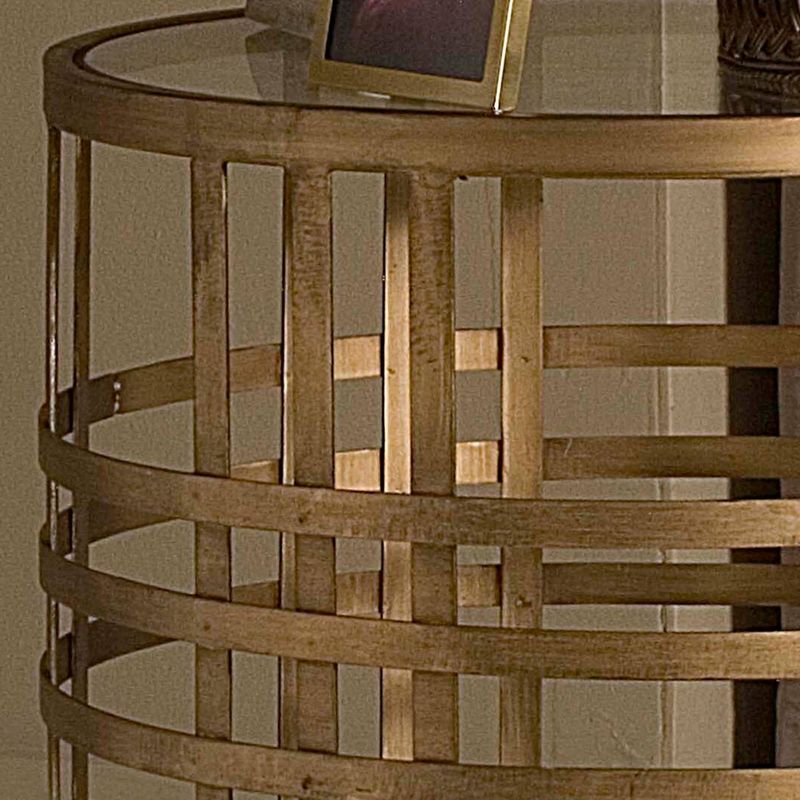 Woven Brass Side Table Brass - FirsTime