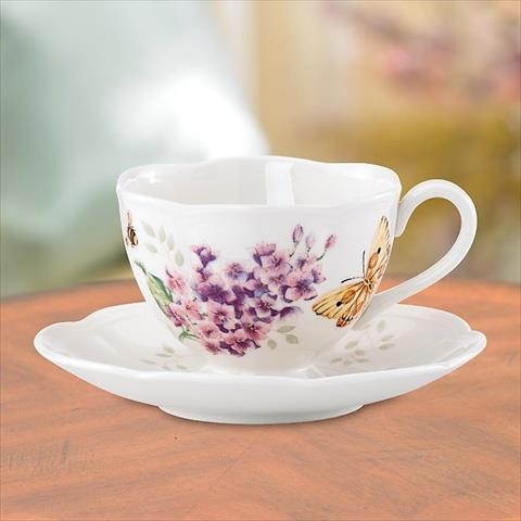 Lenox 812105 Butterfly Meadow Orange Sulphur Cup and Saucer Set