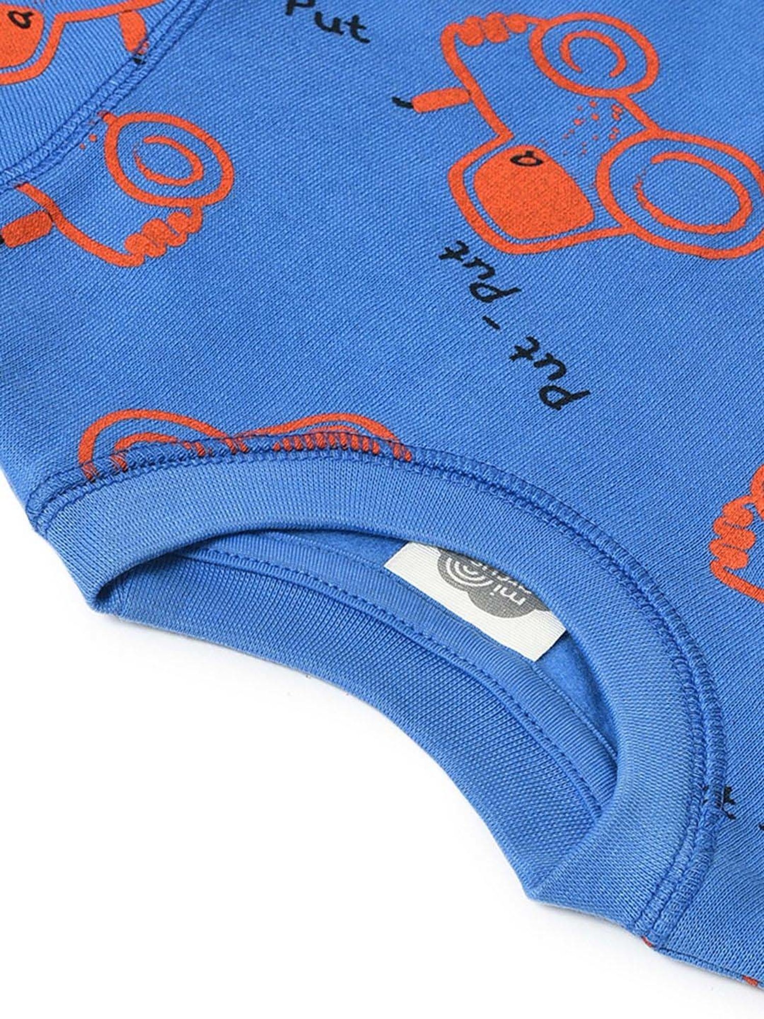 MiArcus Kids Blue & Red Cotton Printed Full Sleeves Sweatshirt Set