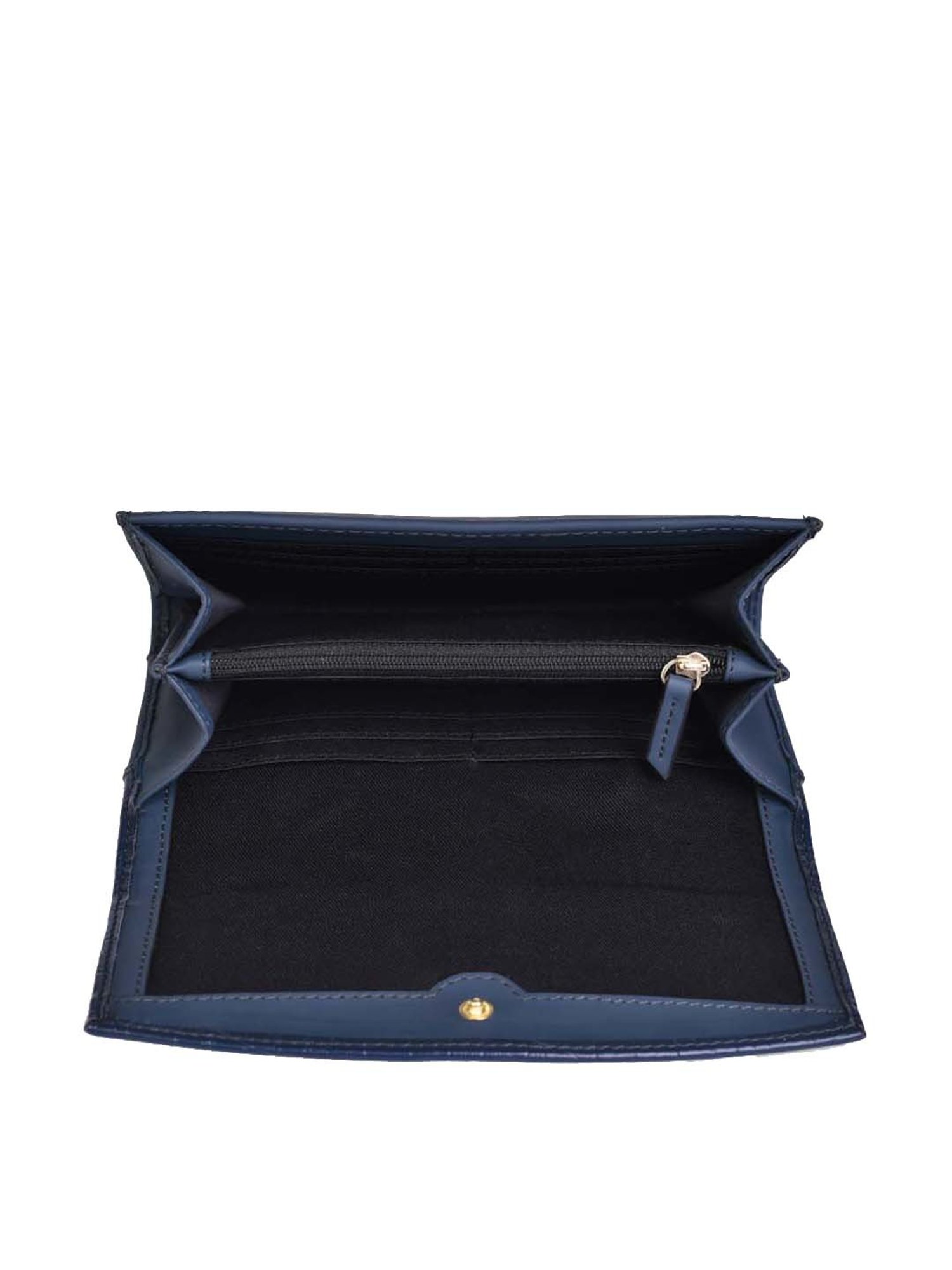 BELWABA Navy Textured Wallet for Women