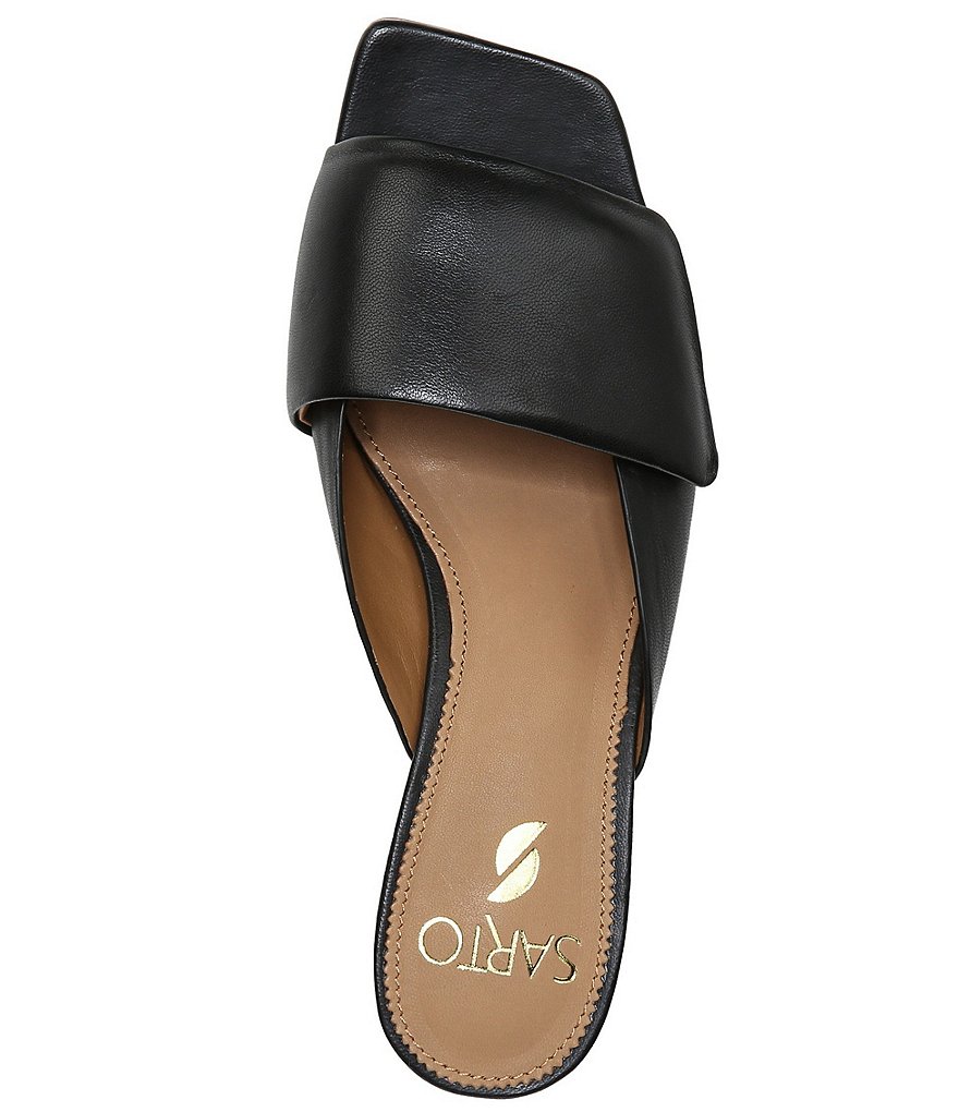 Sarto by Franco Sarto Violet Leather Square Toe Mules