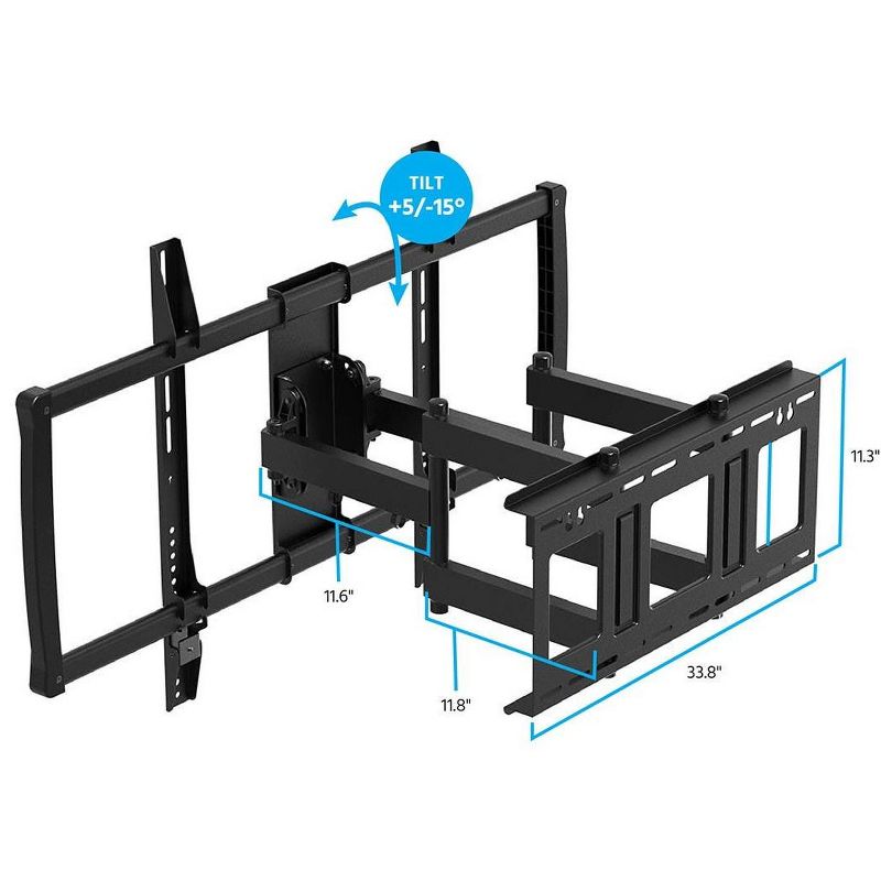 Black Adjustable Tilt/Tilting Wall Mount Bracket for Panasonic Viera TC-P50ST30/TCP50ST30 50" inch Plasma HDTV TV/Television
