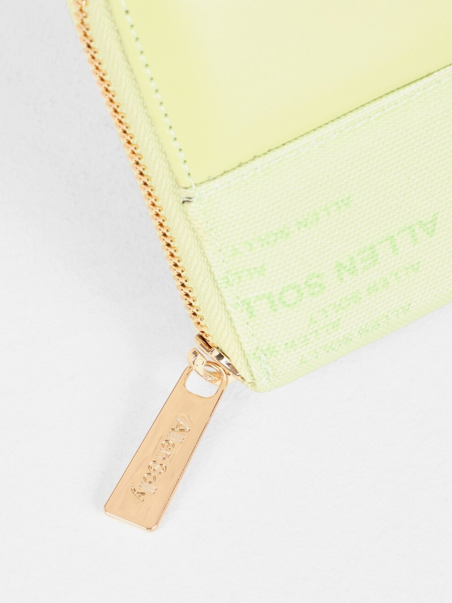 Allen Solly Green Printed Zip Around Wallet for women