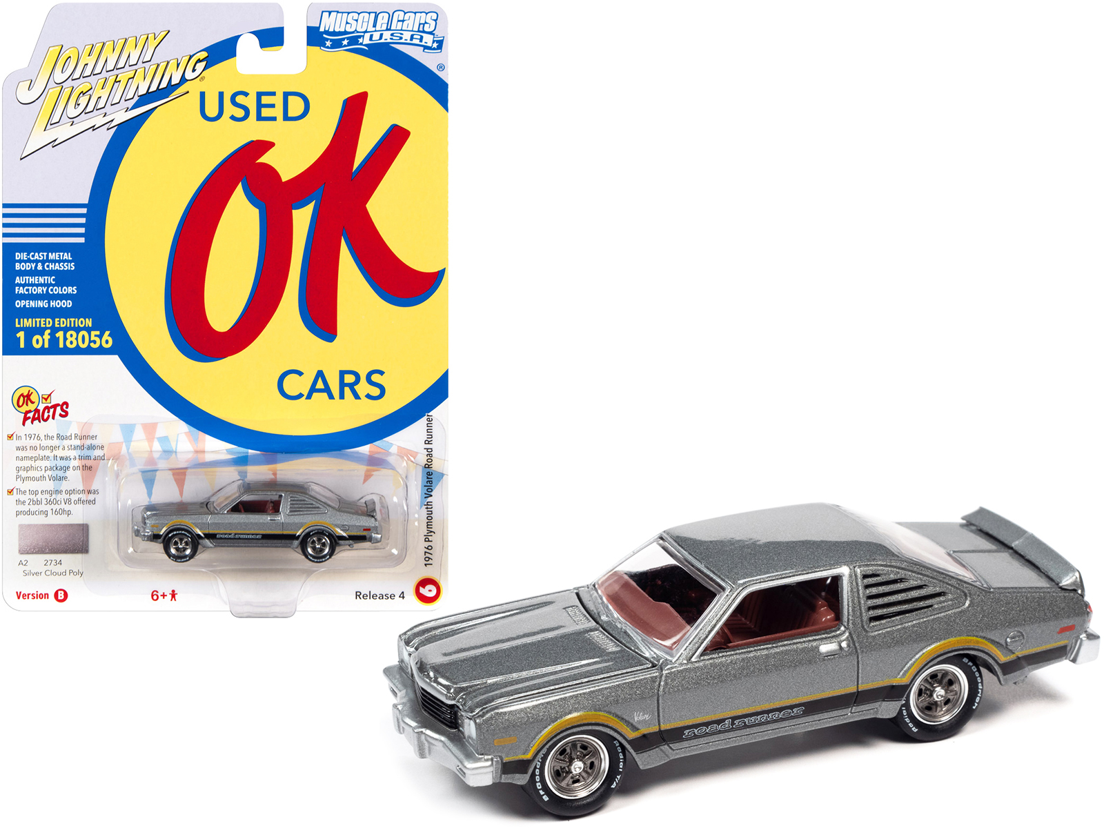 1971 Plymouth Barracuda Tahitian Walnut Metallic and White with White Vinyl Top Limited Edition to 258 pieces Worldwide 1/18 Diecast Model Car by ACME