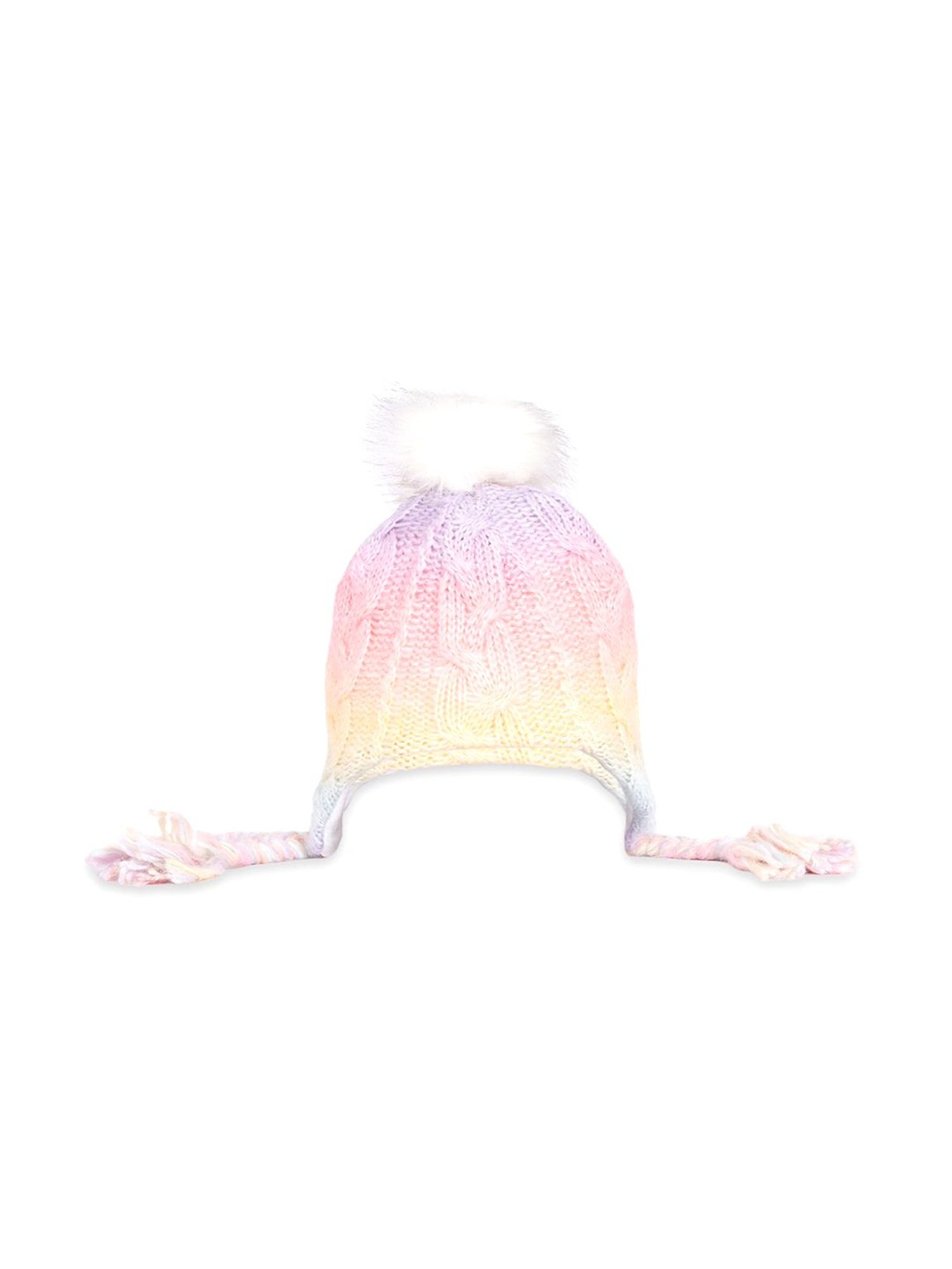 Pantaloons Junior Multicoloured Woven Bobble Hat