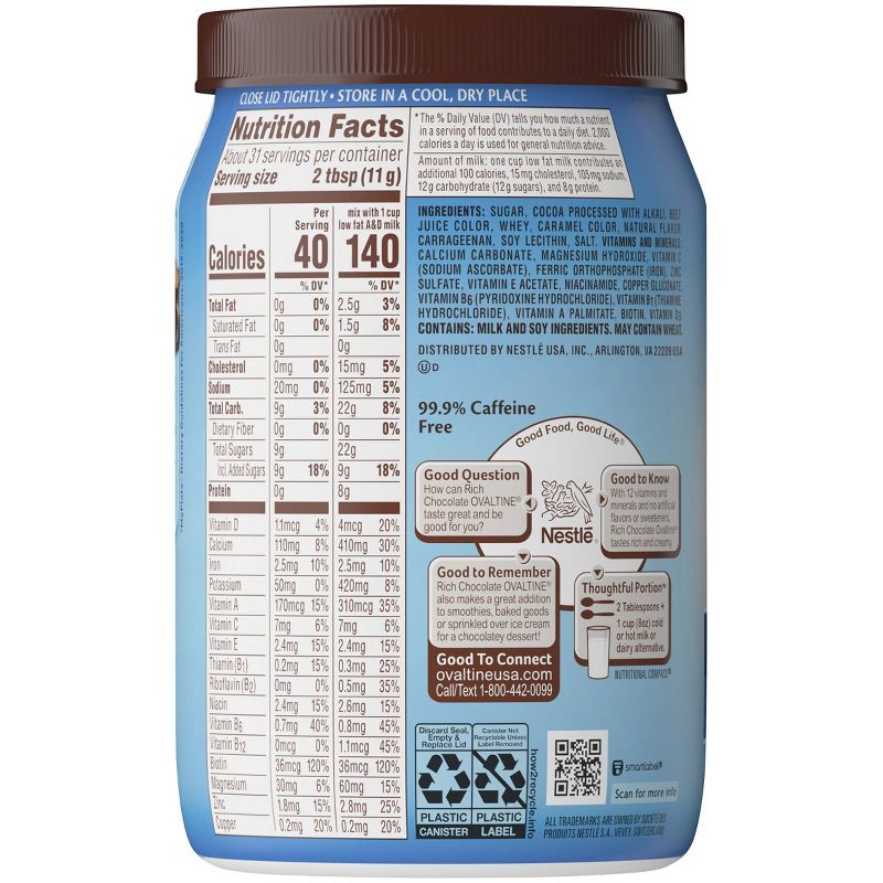 Ovaltine Rich Chocolate Mix - 18oz