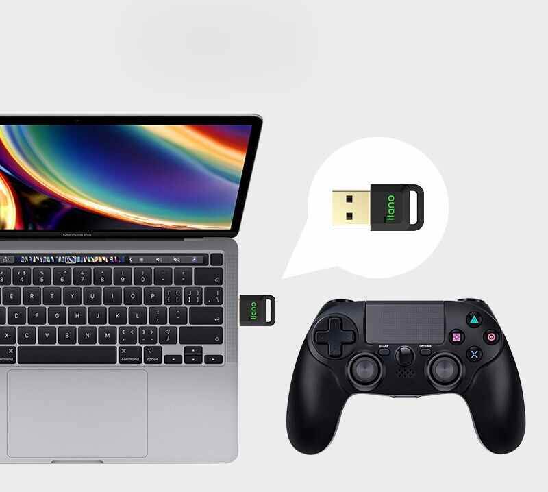 LLANO Bluetooth Adapter USB Bluetooth Dongle 5.0 Receiver Techkey Wireless Transfer for Notebook Laptop PC Computer