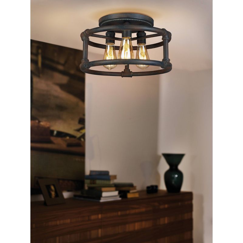 Wymer 3 Light Semi Flush Bronze - EGLO