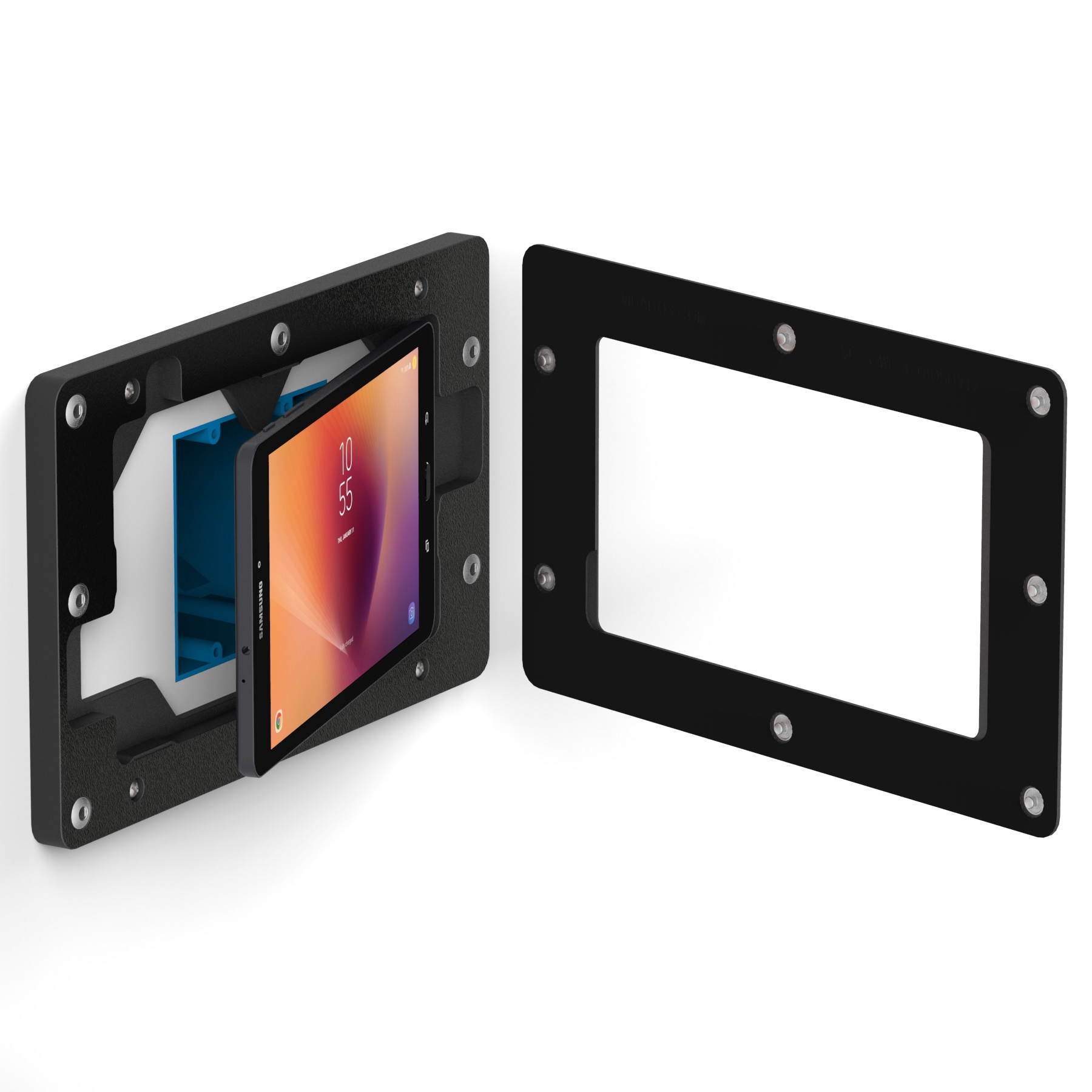 VidaMount Black On-Wall Tablet Mount compatible with Samsung Galaxy Tab A 8.0 (2017)