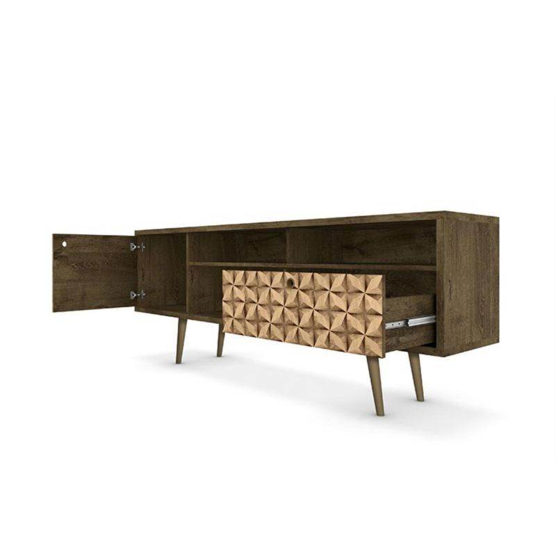manhattan comfort 202amc97 liberty large midcentury modern tv stand, brown/3d print