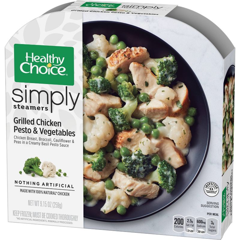 Healthy Choice Simply Steamers Grilled Frozen Chicken Pesto and Vegetables - 9.15oz