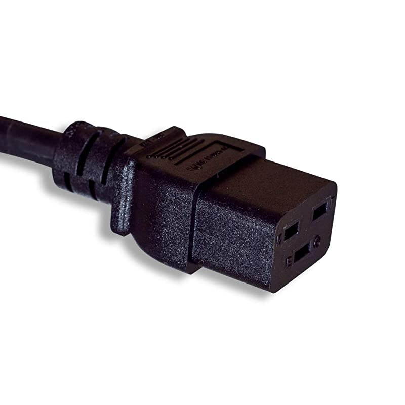 North American Power Cord Extension, NEMA 5-15P to C19, 3', 14 AWG, 15A, 125V (ZWACPFAC-03)