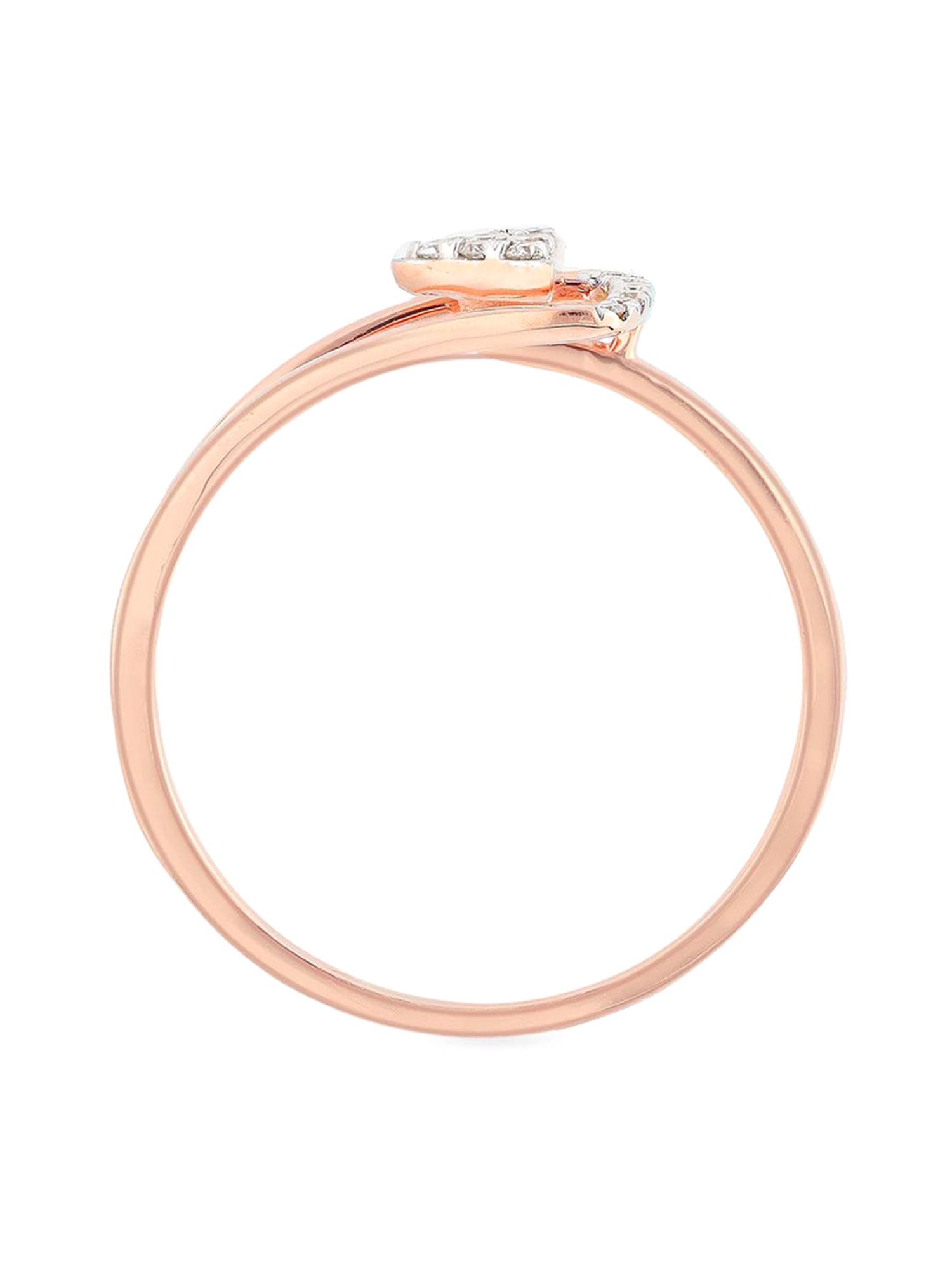 Malabar Gold and Diamonds 18k Rose Gold & Diamond Mine Ring for Women