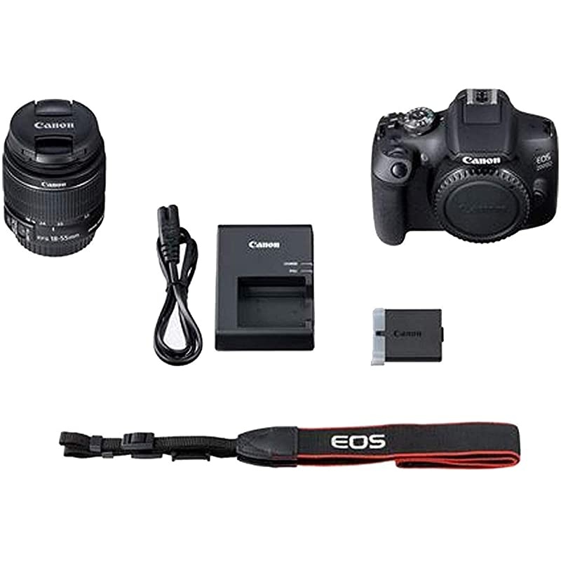 EOS 2000D Rebel T7 Kit with EF-S 18-55mm f/3.5-5.6 III Lens + 75-300 Lens+ Accessory Bundle +TopKnotch Deals Cloth