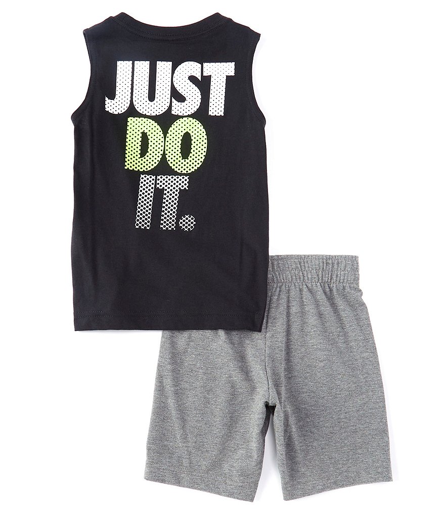 Champion Little Boys 2T-7 Short-Sleeve Script Logo Tee & Short Set