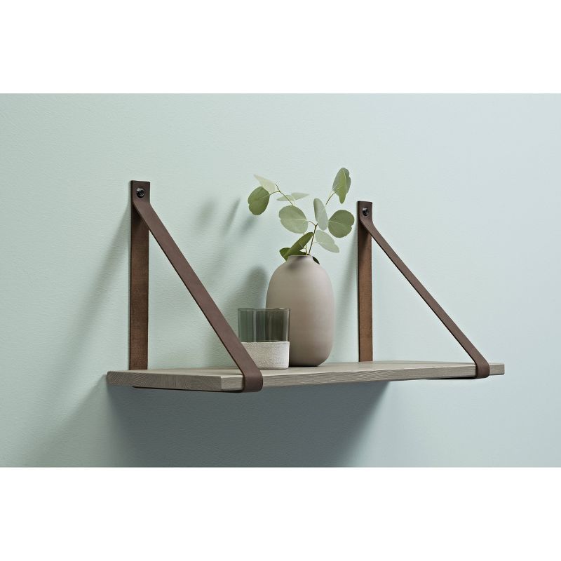 23.6" x 9.8" Lite Vintage Pine Shelf Gray - Dolle Shelving