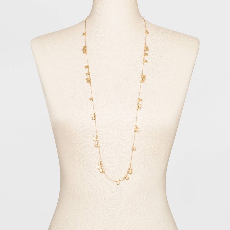 Round Disc Station Frontal Necklace - Universal Thread™ Gold