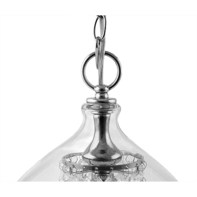 11.75" Faceted Crystal Glass Hanging Pendant - River of Goods