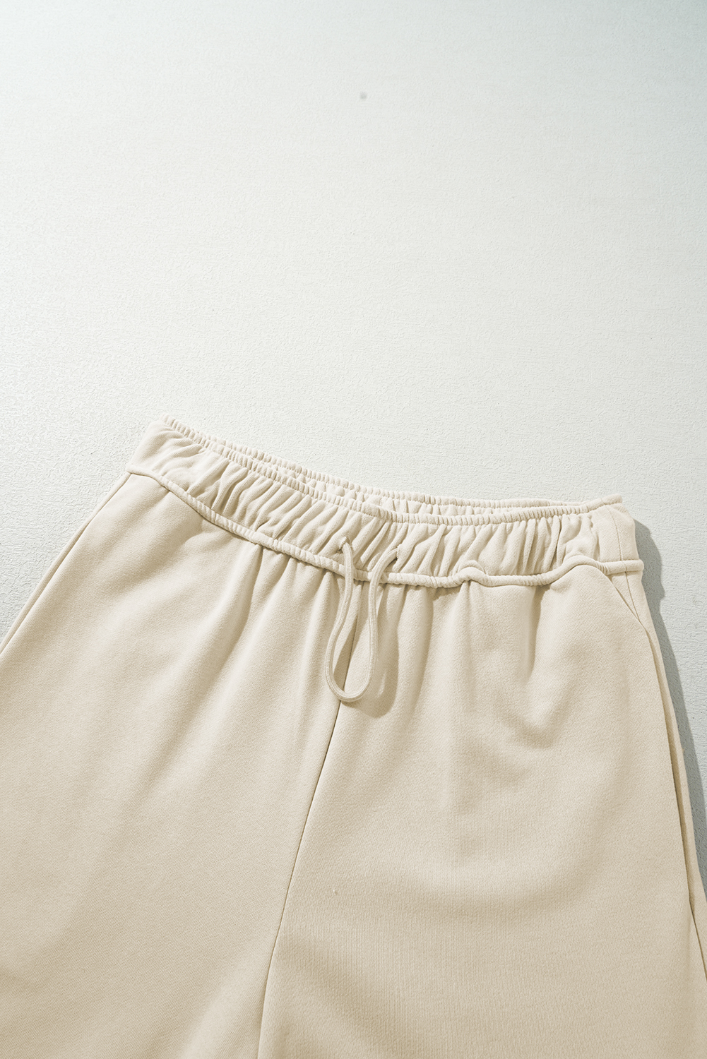 Apricot Solid Color Wide Leg Pants