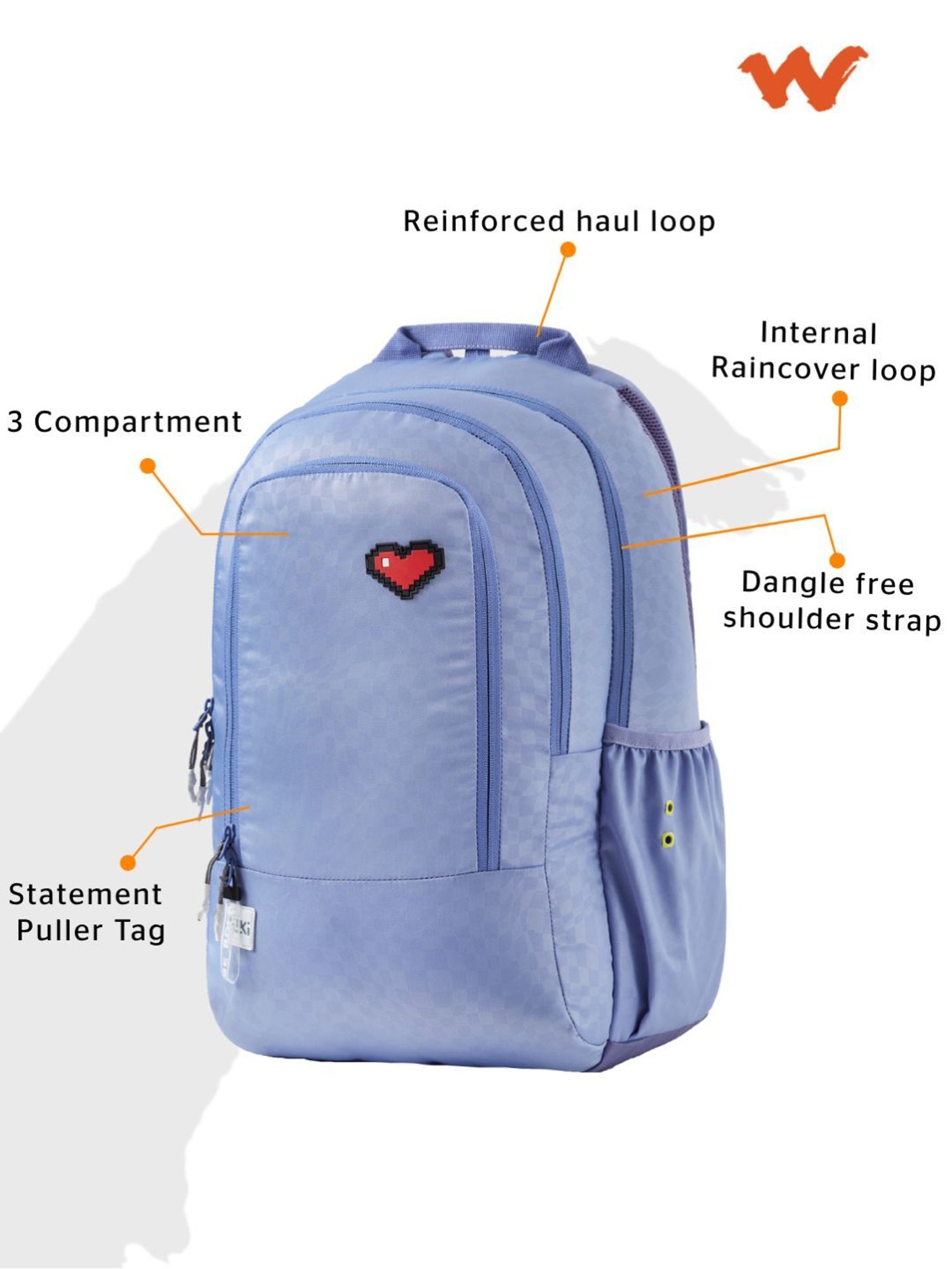 Wiki Back to School 2 Purple Polyester Printed Backpack - 32 Ltrs