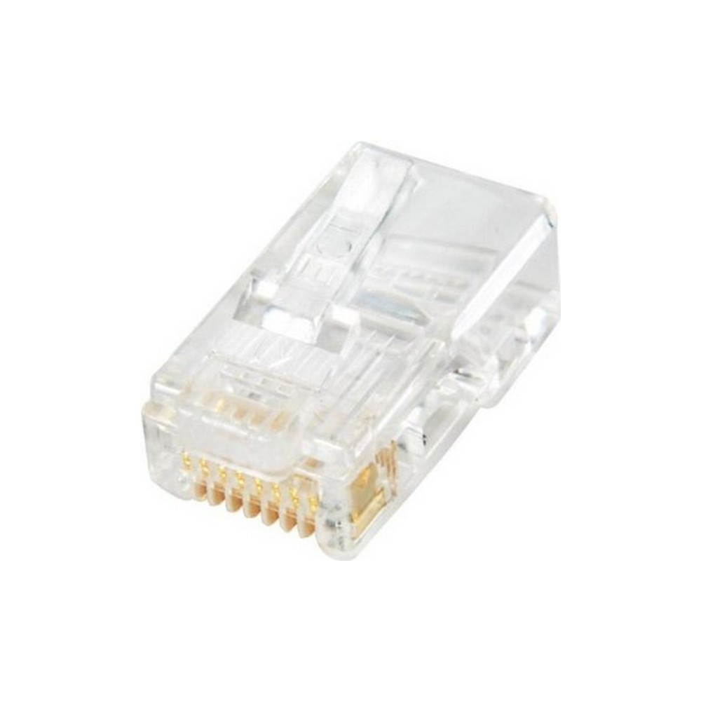 8x8 Round/Stranded RJ45 Cat5e Plug 25 Pk