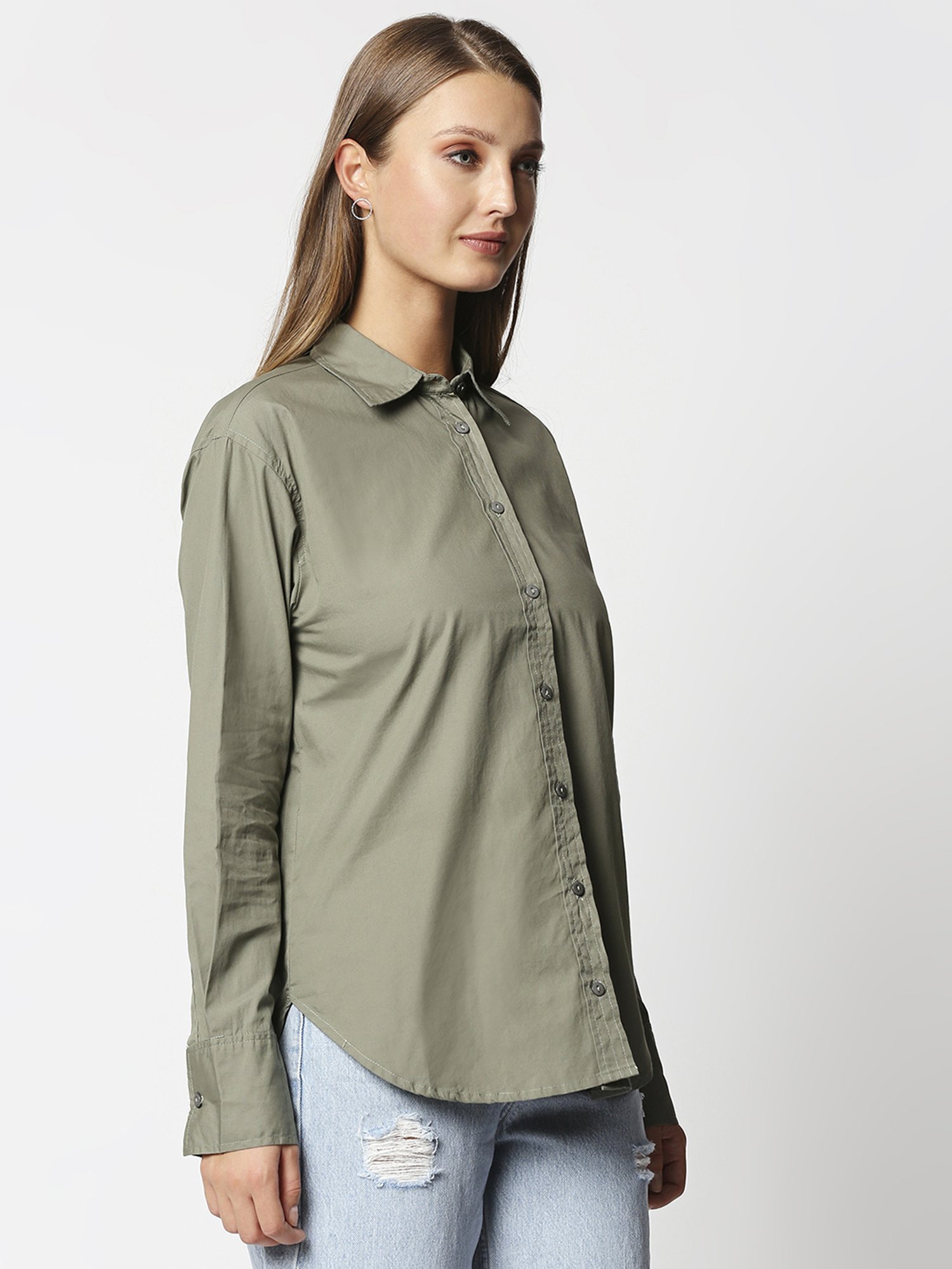 Remanika Green Pure Cotton Shirt