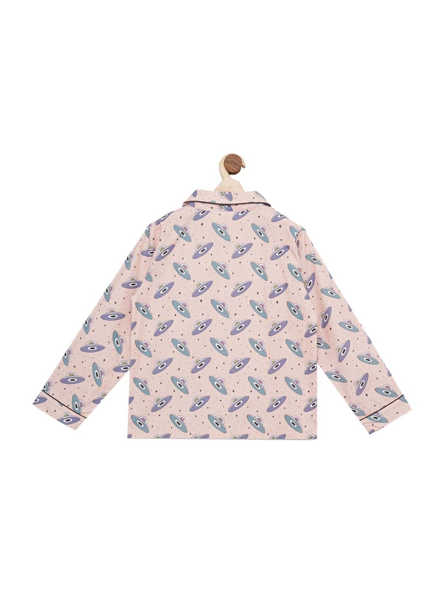 Fluffalump Boys Multicolor Cotton Printed Nightwear Top & Pants Set