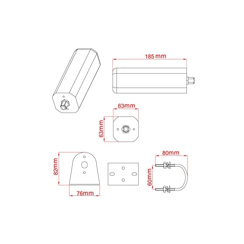 High Gain 9dBi 3G/4G/LTE Network Omni-Directional Outdoor Pole/Wall Mount Antenna for Cell Phone Signal Booster,Cellular Modems,Routers,AT&T, Sprint