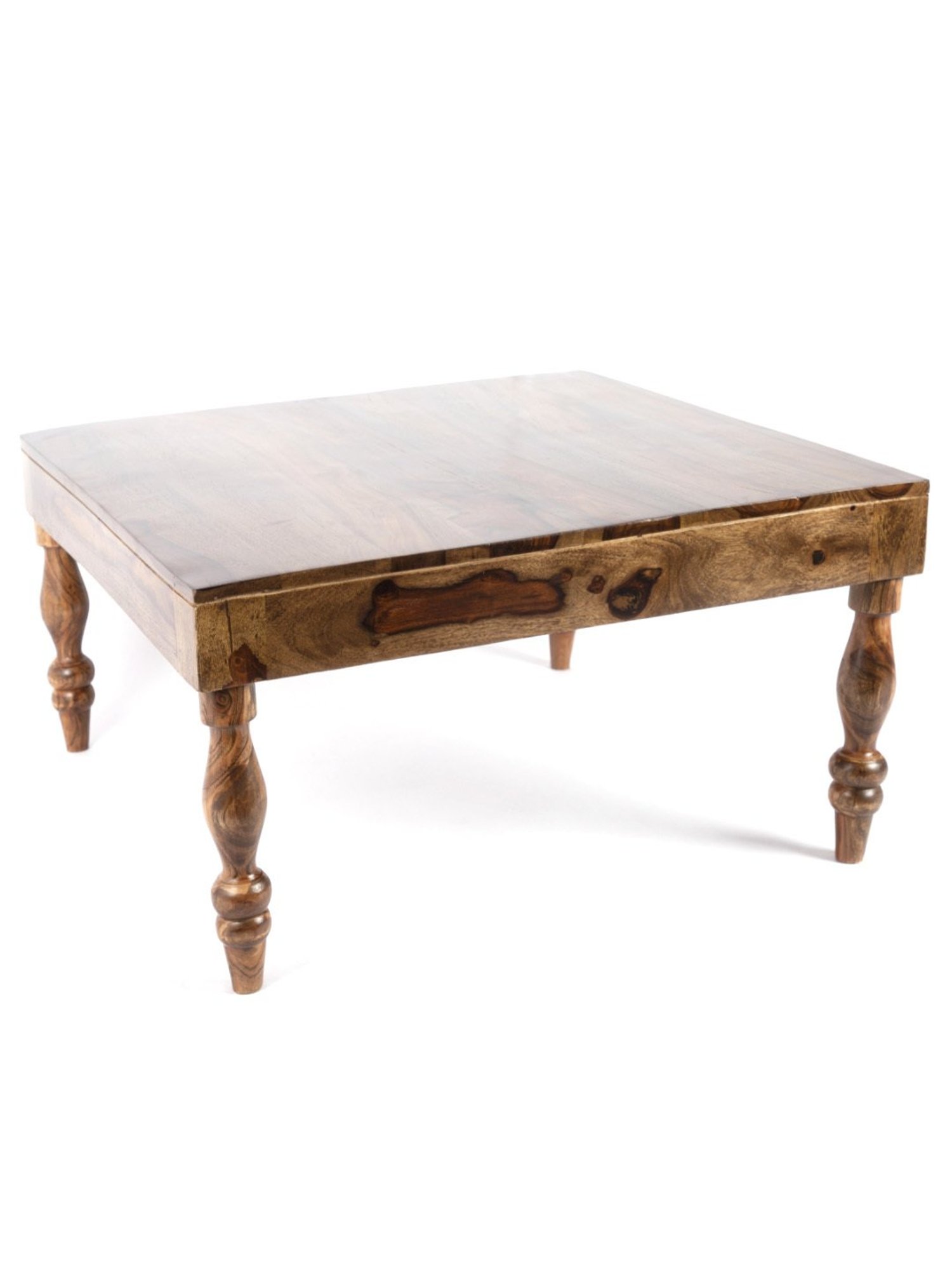 Ikiriya Sydney Brown Wood Coffee Table for Living Room Teak Finish