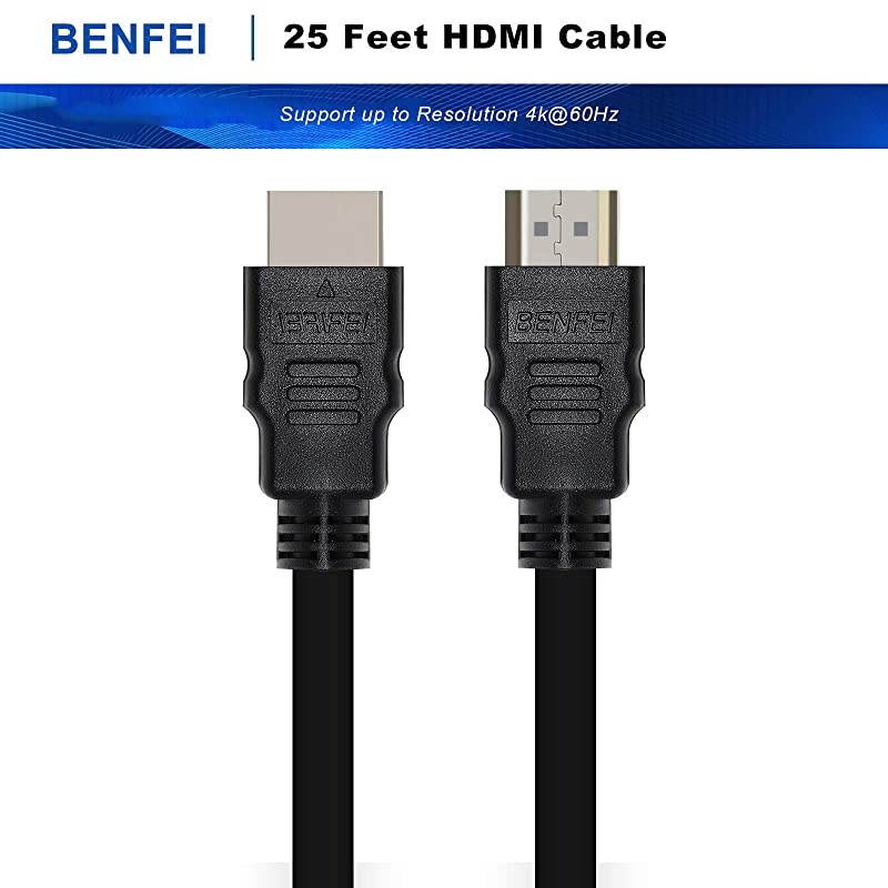 High Speed HDMI Cable 4K HDMI Cable  25 ft HDMI 20 Cable 18Gbps 4K HDR 3D 2160P 1080P Ethernet HDMI Cord 30AWG Audio ReturnARC Compatible with UHD TV Bluray Xbox PS4 PS3 PC