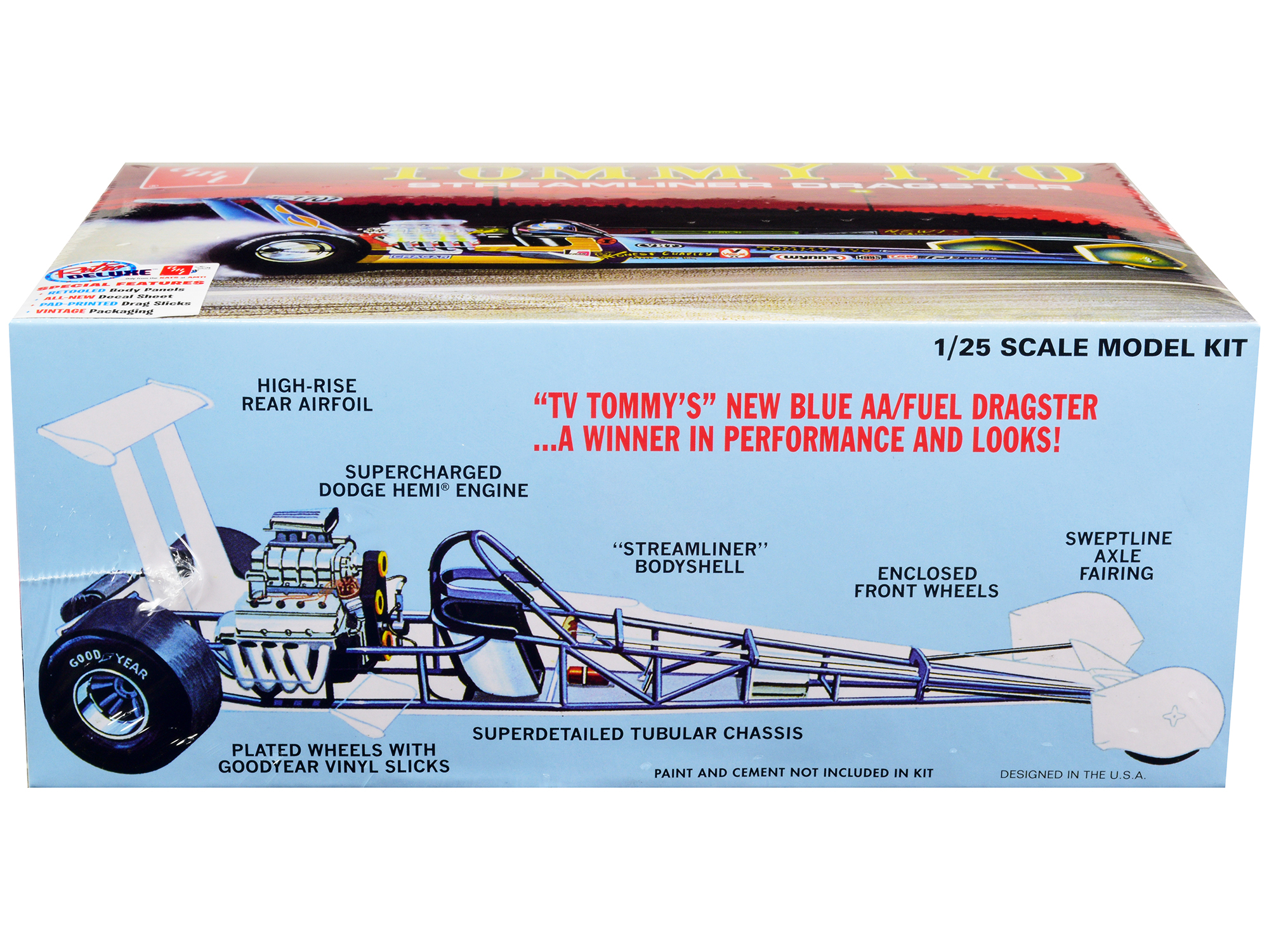 Skill 1 Snap Model Kit Reading Rail Rod Custom Locomotive "Monopoly" 1/25 Scale Model by MPC
