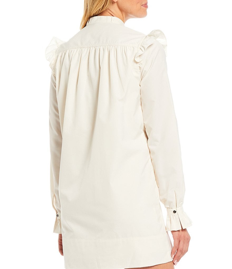 Sugarlips Animal Print Tie Sleeve Ruffle Hem Mini Dress