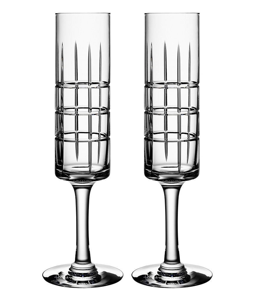 Orrefors Street Champagne Glass, Set of 2