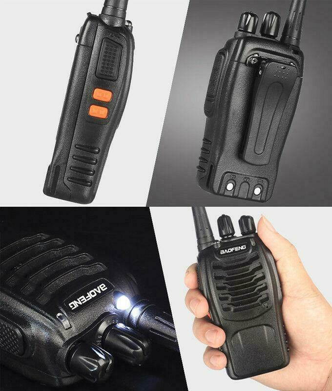 2X   BF-888S 2800mAh Two Way Ham Radio UHF 400-470MHz 16CH Walkie Talkie
