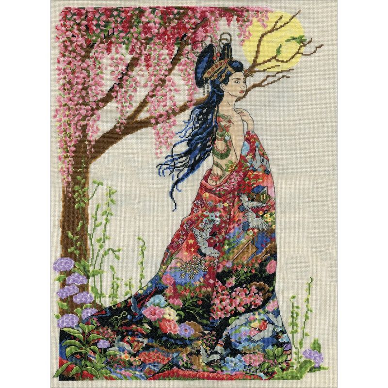 Design Works Counted Cross Stitch Kit 16"X22"-Queen of Silk (14 Count)