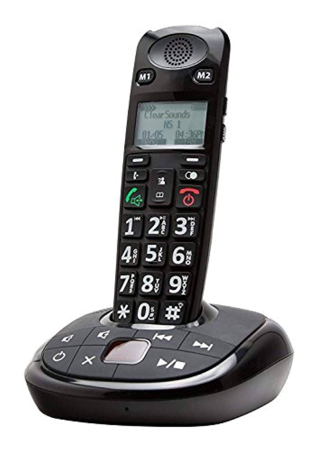 clearsounds a700 amplified cordless phone with answering machine - supports dect 6.0 frequency, multi-line operation, ac power
