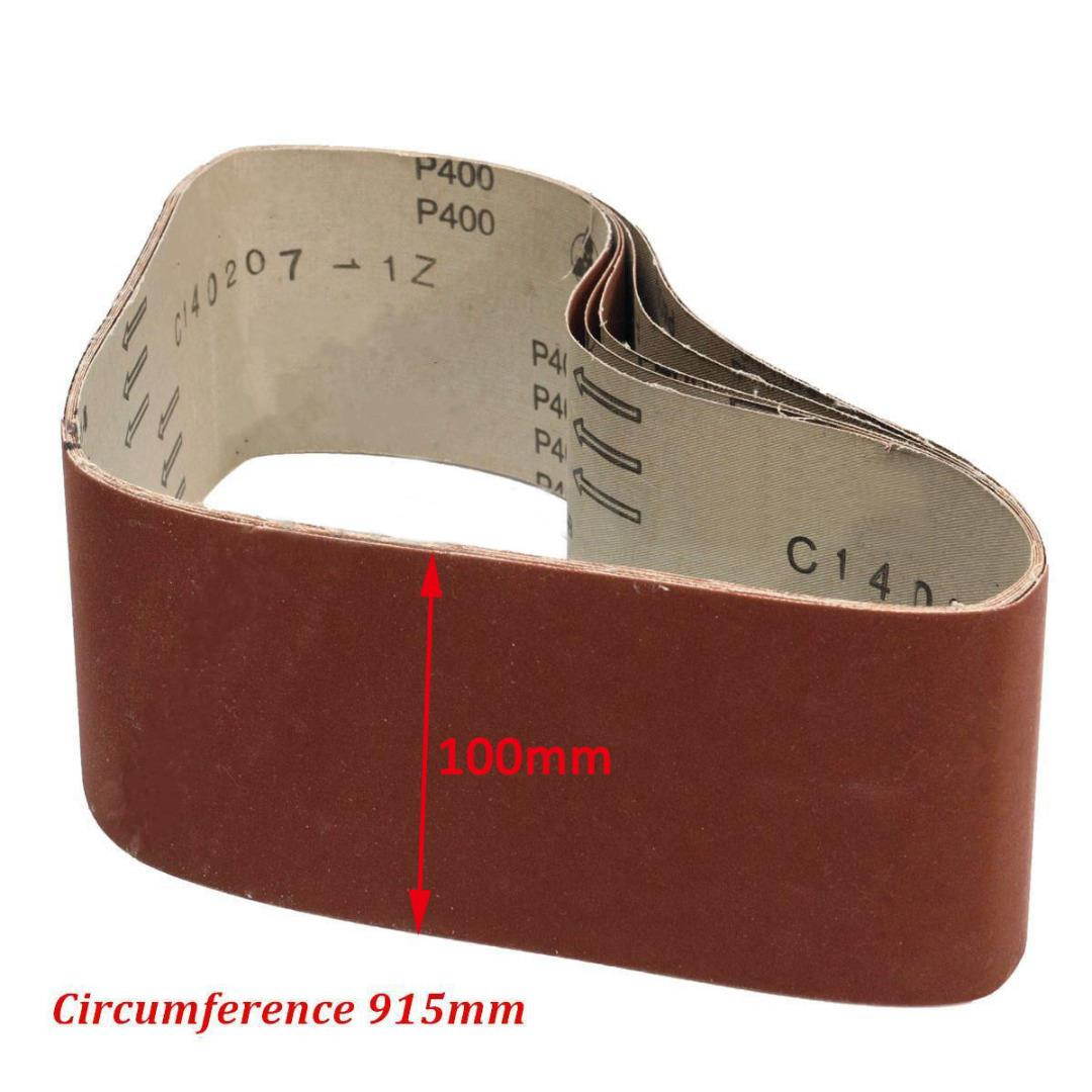 6pcs Heavy Duty 400 Grit Sanding Belt 100x915mm Abrasive Sanding Belts Set For Metal Working Sander Tools