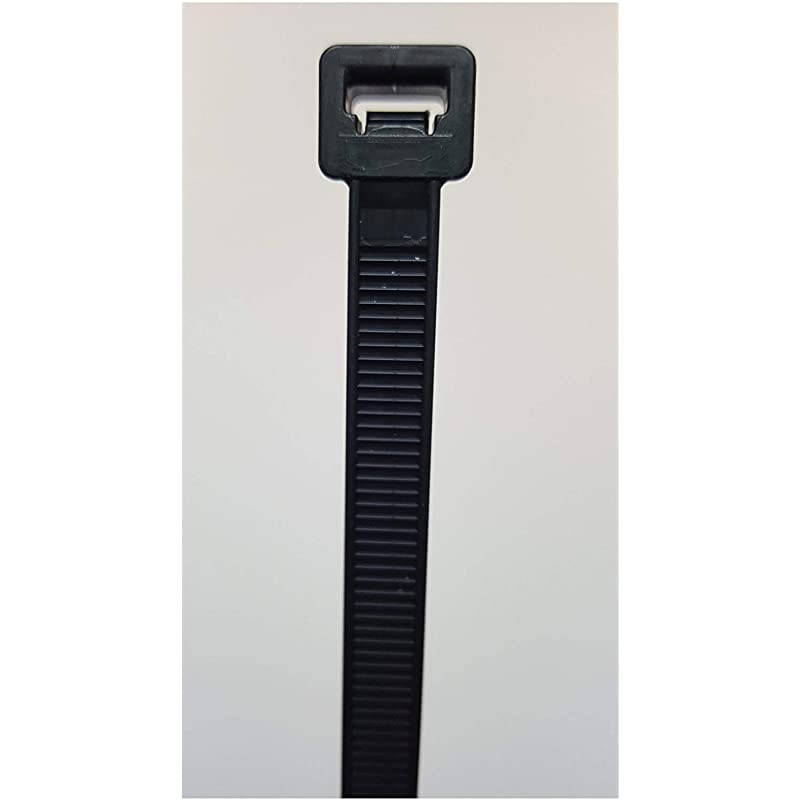 Heavy Duty Cable Zip Ties Durable Strong Nylon Tie Wraps 175 LB Tensile Strength 24 Inch 50 Pack x2 UV Black