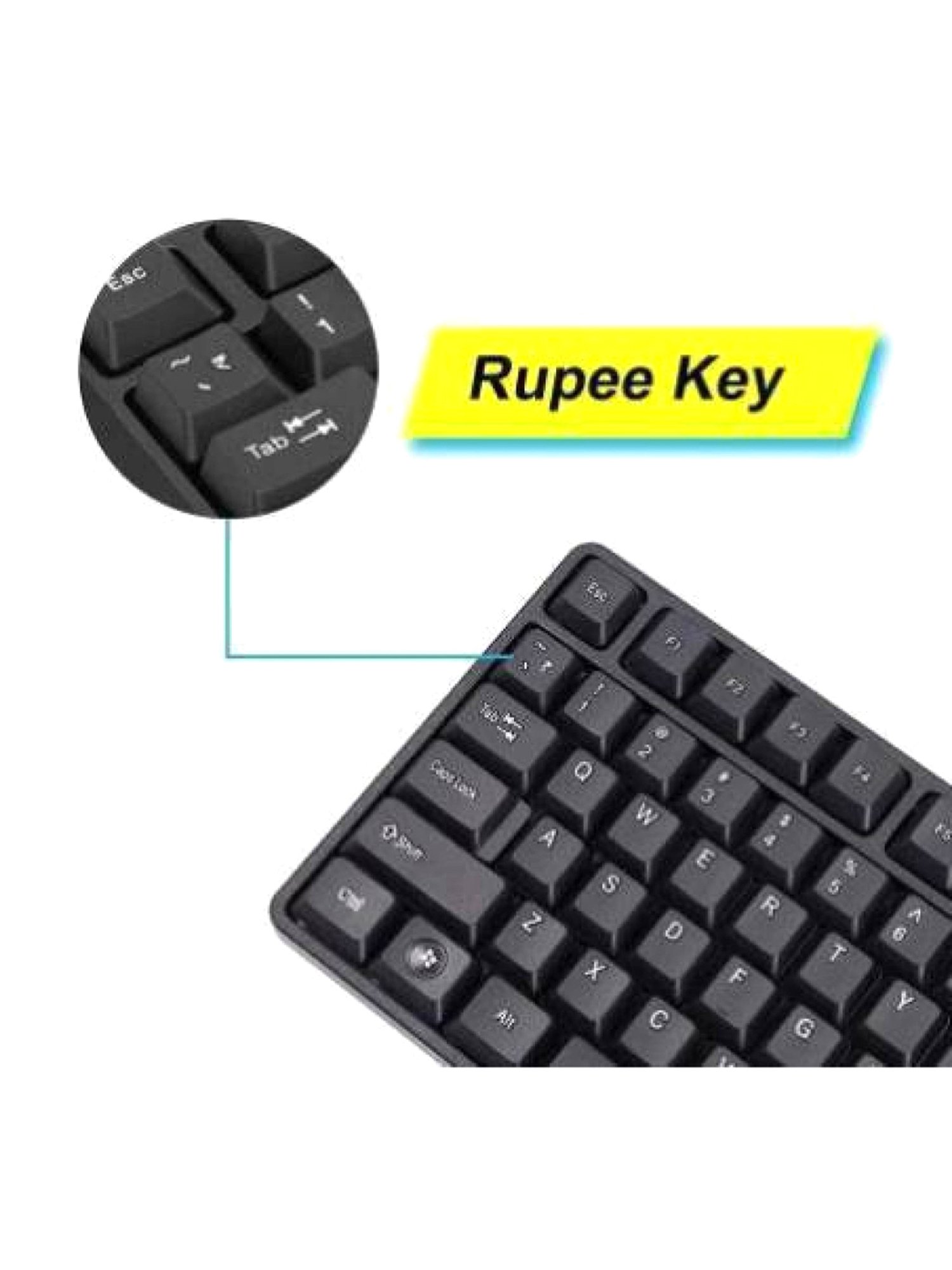 Zebronics Zeb-K20 Keyboard, ZEB-WING Wired Optical Mouse & ZEB-90HB USB Hub Combo Set (Black)