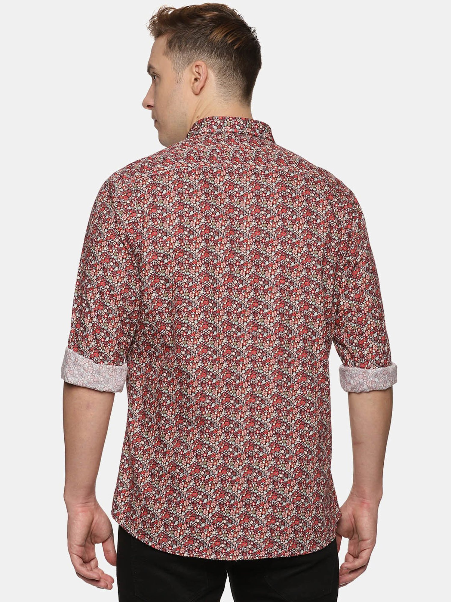 Don Vino Multicolor Slim Fit Floral Print Shirt