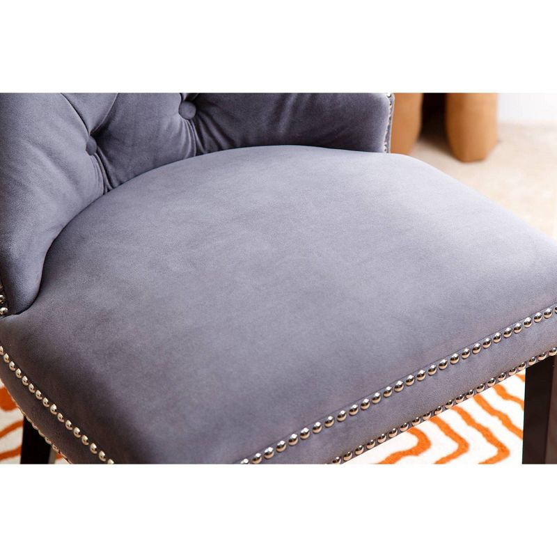 Monet Tufted Velvet Dining Chair Gray - Abbyson Living