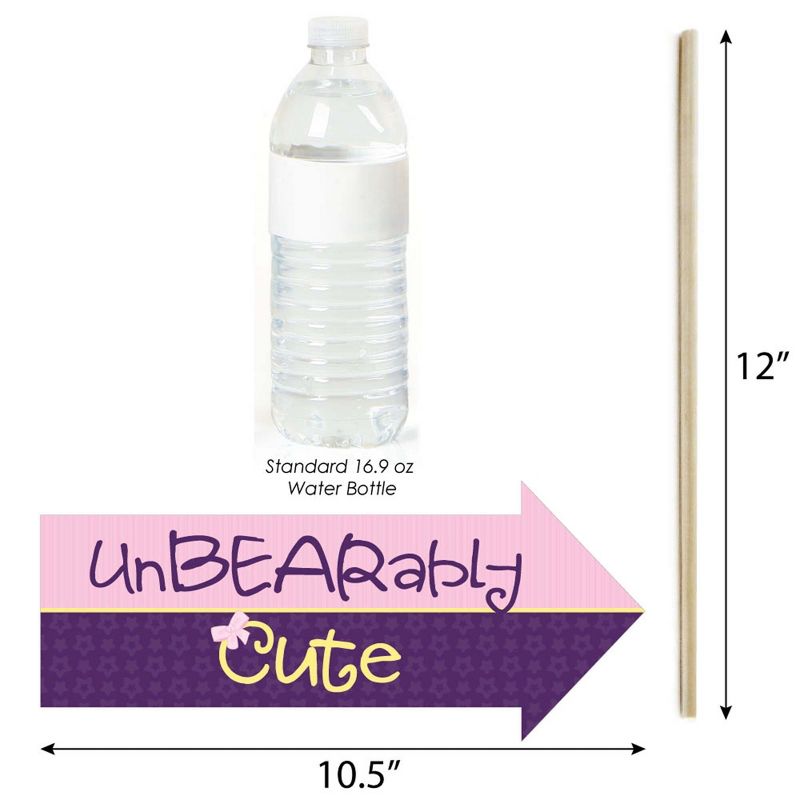 Big Dot of Happiness Hello Little One - Pink and Gold - Table Decorations - Girl Baby Shower Fold and Flare Centerpieces - 10 Count