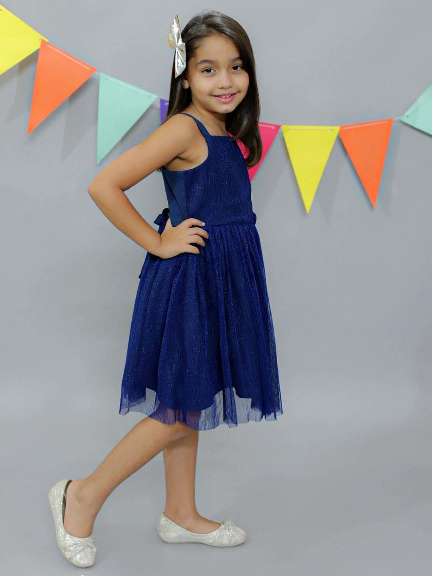 KidsDew Navy Regular Fit Dress